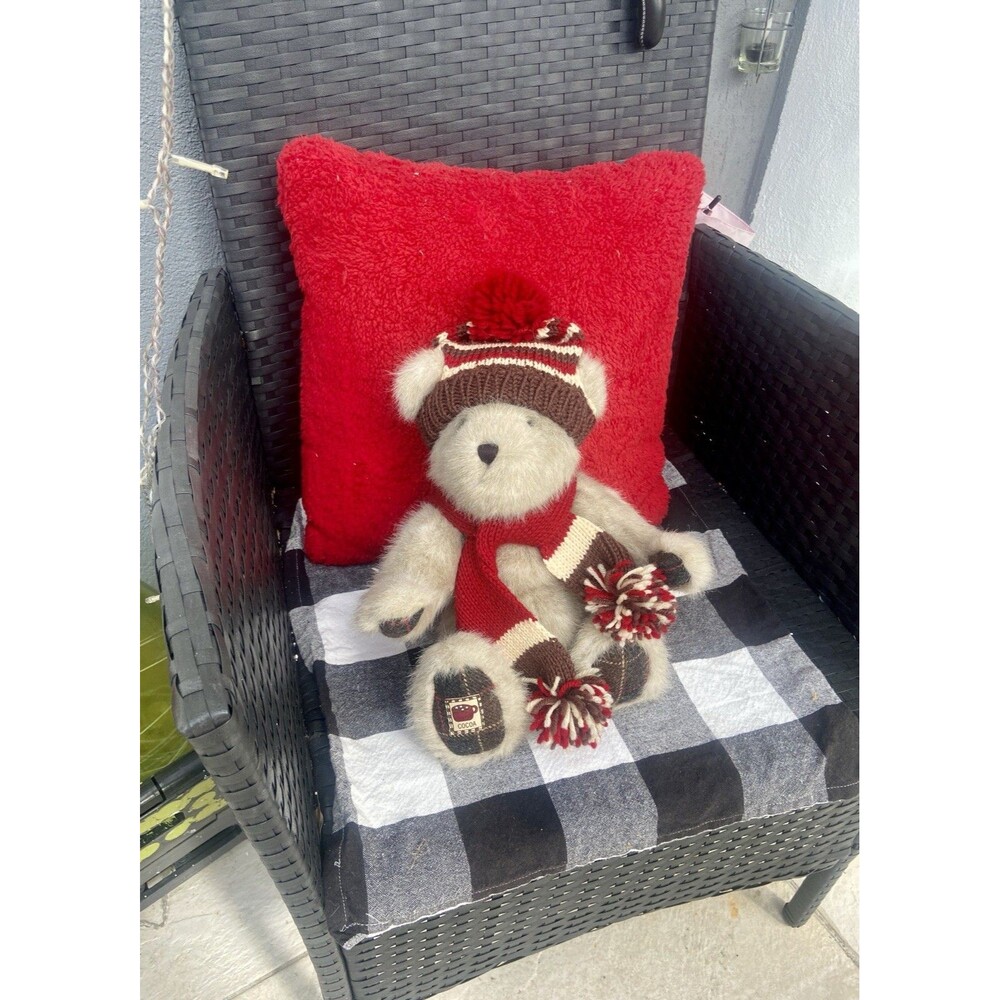 Boyds Bear Holiday Cocobeary Stuffed Teddy Bear Animal Plush14" Plaid Paws 1998